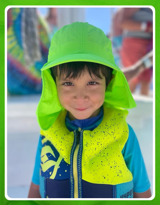 Gorros de Proteccion Solar Verde